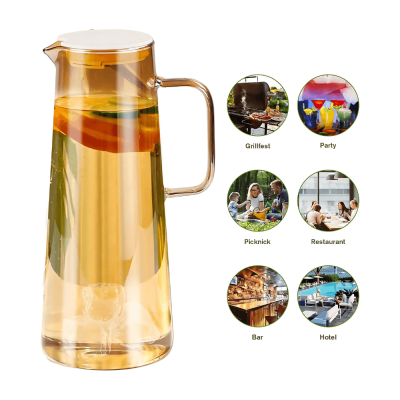 Bình đựng nước thủy tinh Sodasweet Germany 1,8L có tay cầm màu hổ phách thumb