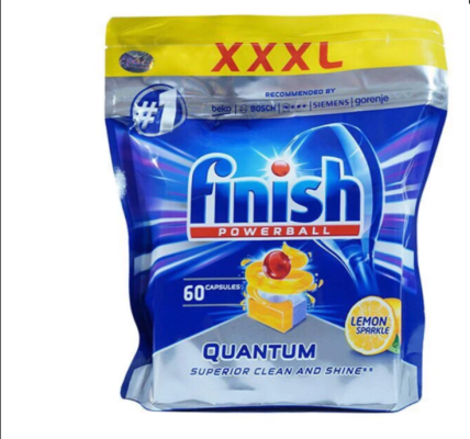 Viên Rửa Chén Bát Finish Quantum Túi xanh 60 Viên nội địa Đức