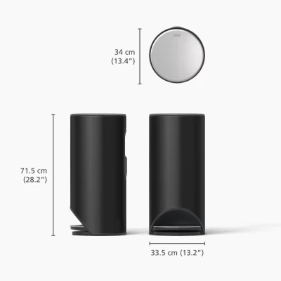 Thùng rác có bàn đạp Joseph Joseph 30149 30L màu đen carbon thumb