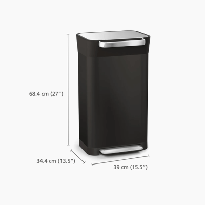 Thùng rác nén rác và khử mùi Joseph Joseph Titan 30L 30146 màu đen Carbon thumb