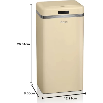 Thùng rác cảm ứng 45L SWAN màu kem thumb