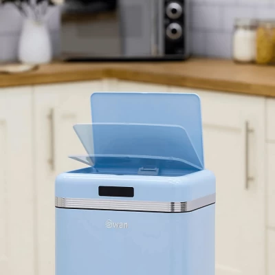 Thùng rác cảm ứng 45L SWAN màu xanh Blue thumb