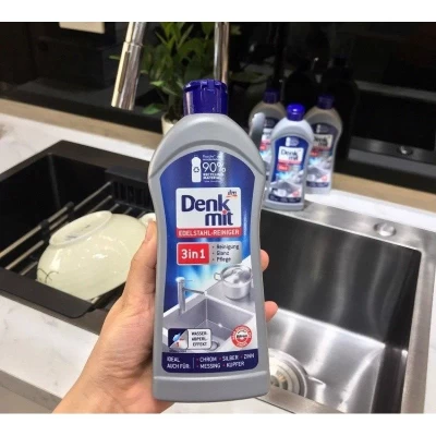 Chai tẩy rửa inox Denkmit 3in1 300ml màu xám thumb
