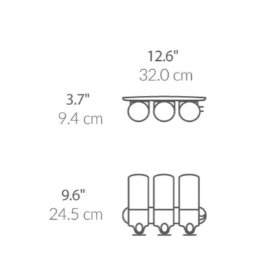 Set 3 bình đựng dầu gội, sữa tắm treo tường Simplehuman thumb