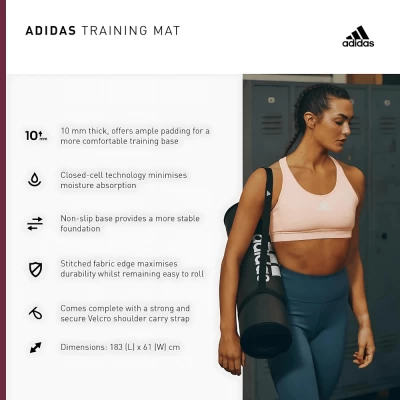 Thảm tập Yoga Adidas màu đen viền xám thumb