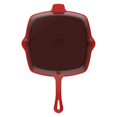 Chảo gang nướng Ernesto 25cm hình vuông màu đỏ thumb