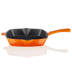 Chảo gang nướng Ernesto 25cm hình vuông màu cam thumb
