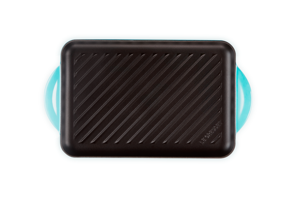 Chảo gang nướng Le Creuset hình chữ nhật 32 x 22cm màu xanh ngọc thumb