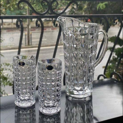 Bộ bình nước Bohemia Diamond gồm 1 bình 1250ml và 6 cốc 260ml thumb