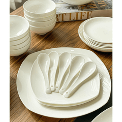 Set bát sứ Imperial 50 món trắng trơn gồm set thìa mẫu mới thumb