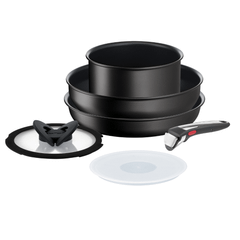 Set 3 chảo chống dính TEFAL 18 + 26 + 26cm Ingenio Unlimited L7819022 cán rời màu đen