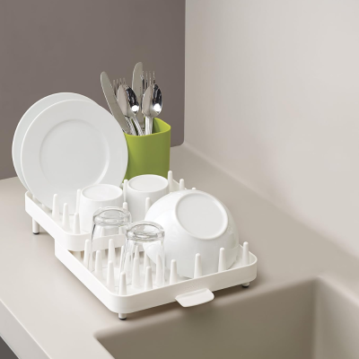 Giá úp bát đĩa thoát nước Joseph Joseph 85035 Connect (2 tầng có thể điều chỉnh – màu ghi) thumb