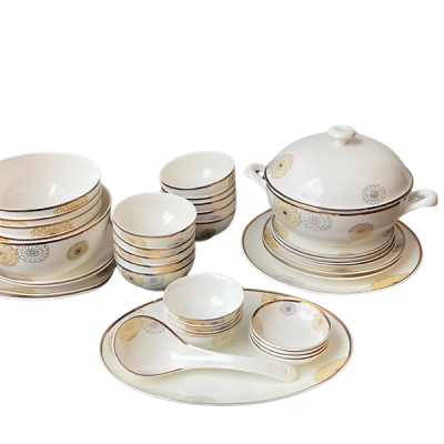Set bát sứ Imperial 50 món hoa đồng tiền