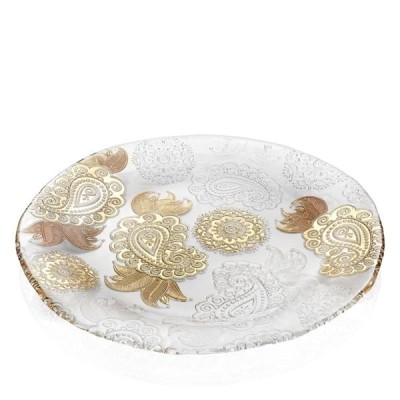 Đĩa Pashmina Clear Gold 37cm IVV thumb