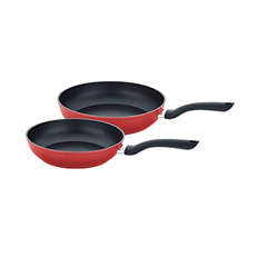 Set 2 chảo chống dính FISSLER Cenit 24 + 28cm màu đỏ made in Italya