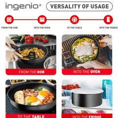 Set 2 chảo chống dính TEFAL 24 + 26cm Ingenio Daily Chef L7619022 cán rời màu đen thumb