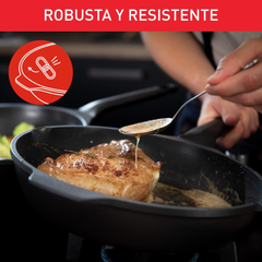 Chảo đúc cao cấp Tefal Robusto có miệng rót 24cm E2490444 thumb
