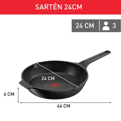 Chảo đúc cao cấp Tefal Robusto có miệng rót 24cm E2490444 thumb