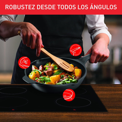 Chảo đúc cao cấp Tefal Robusto có miệng rót 24cm E2490444 thumb
