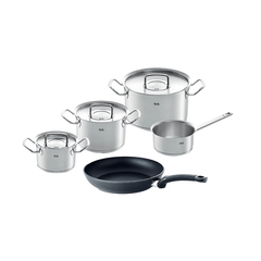 Bộ nồi Fissler Profi set 5 món kèm quánh và chảo 26cm màu đen vung inox made in Germany