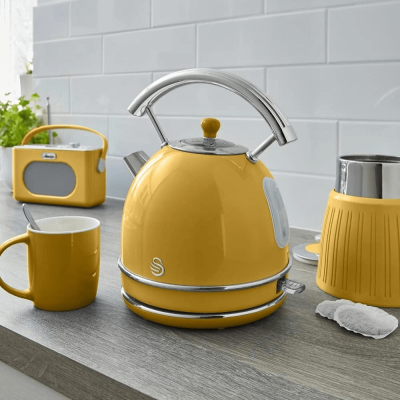 Ấm siêu tốc SWAN Retro 3000W 1,8L màu vàng thumb