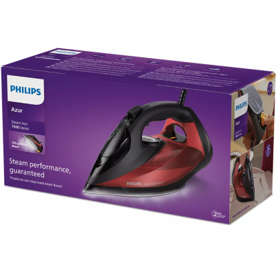 Bàn là hơi nước Philips Azur 7000 Series DST7022/40 màu đỏ đen model 5/2023 thumb