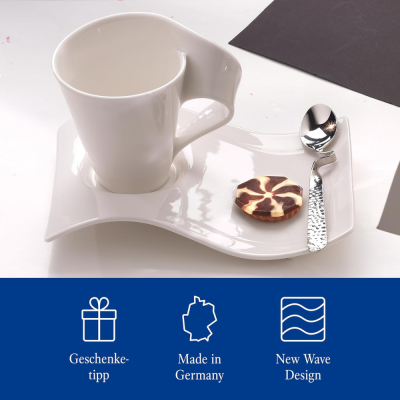 Set uống trà hoặc cafe 6 món Villeroy-Boch gồm 2 cốc, 2 thìa, 2 đĩa có hộp làm quà thumb