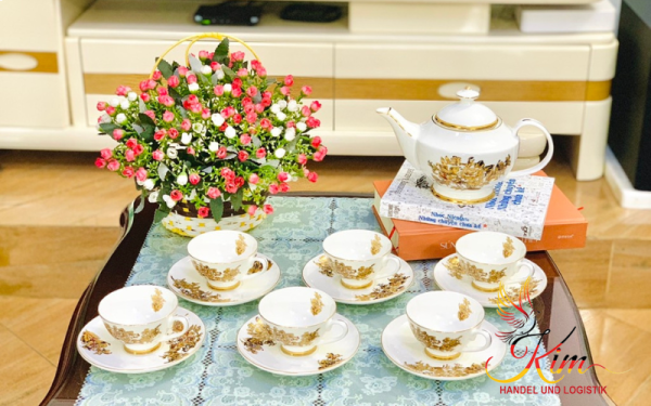 Bộ trà sứ hoa cúc vàng Imperial London nội địa Đức thumb