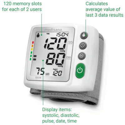 Máy đo huyết áp cổ tay Medisana BW315 thumb