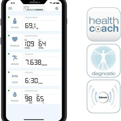 Cân sức khỏe SANITAS SBF73 kết nối App màu đen thumb
