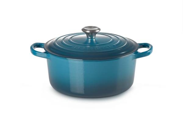 Nồi gang Le Creuset 26cm màu xanh lam deep teal