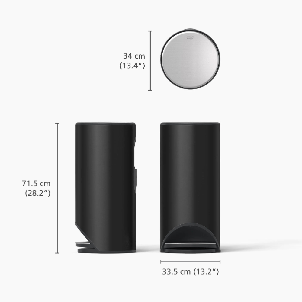Thùng rác có bàn đạp Joseph Joseph 30149 30L màu đen carbon