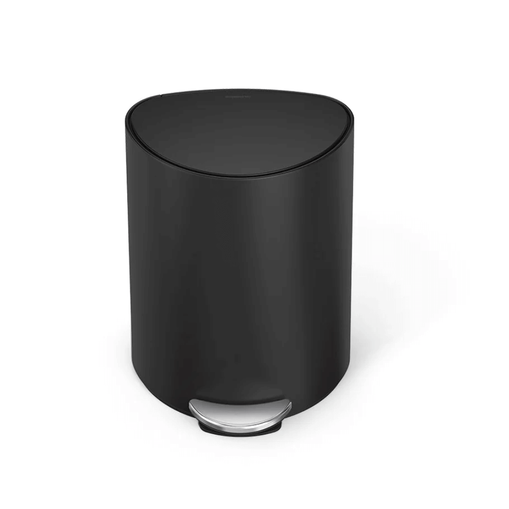 Thùng rác bán nguyệt Simplehuman 6L màu đen