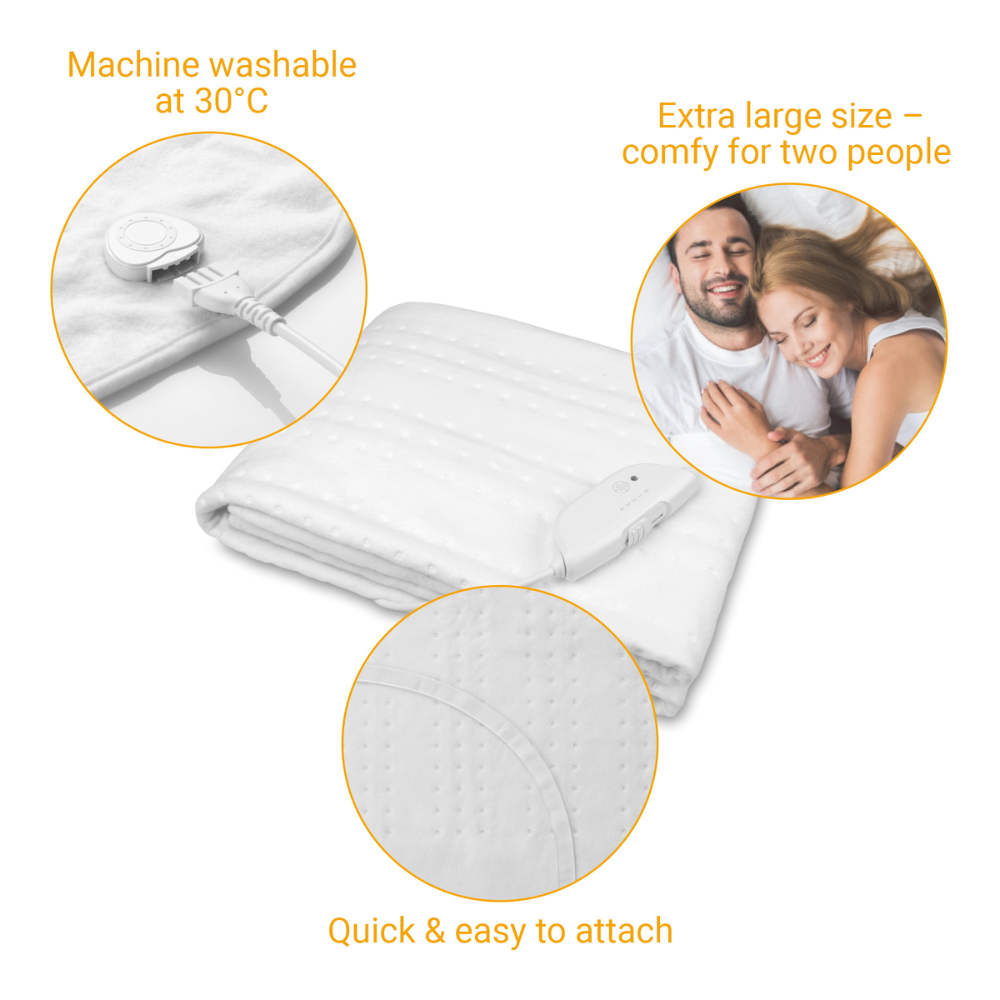 Đệm điện đôi Medisana HU676 màu trắng 150 x 160 cm