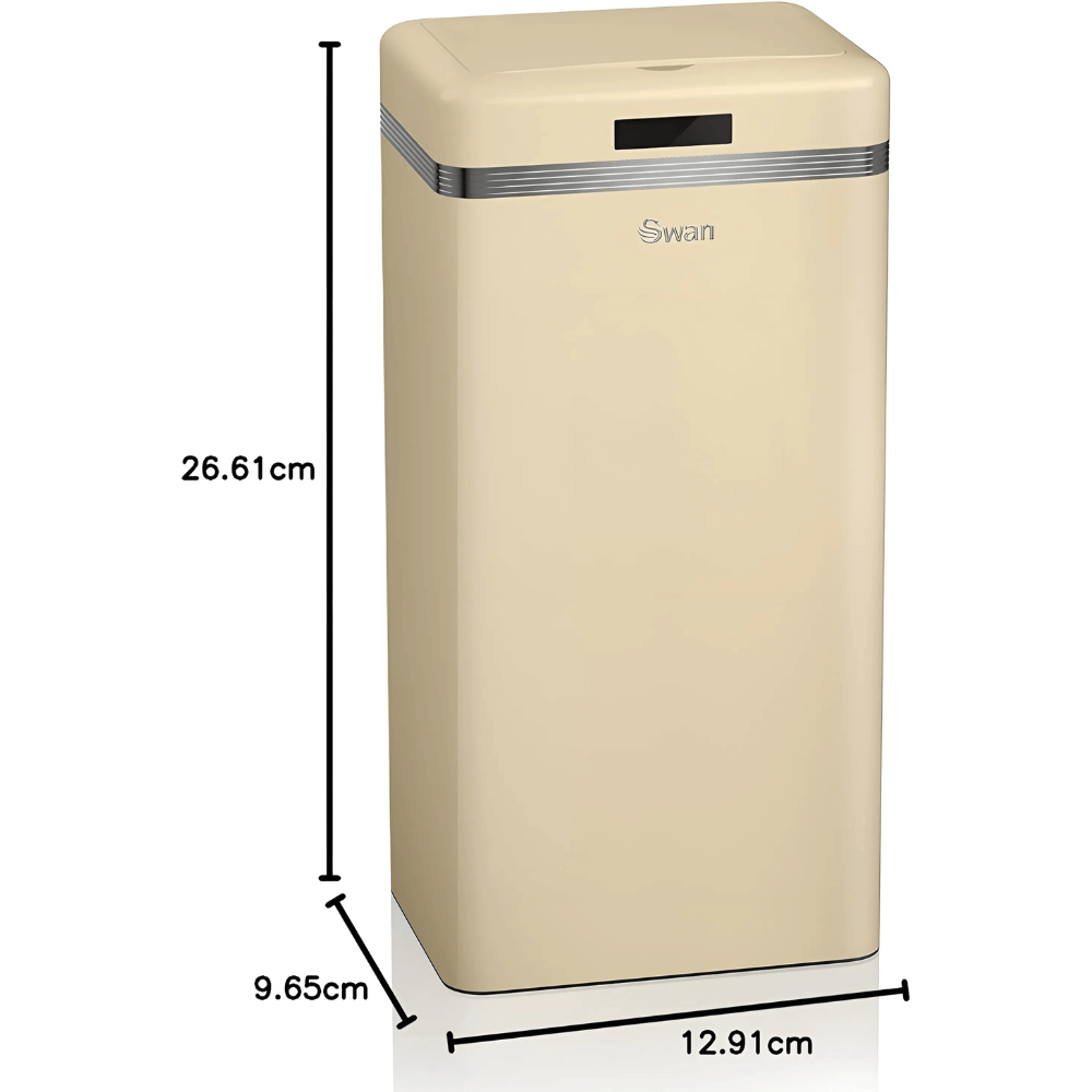 Thùng rác cảm ứng 45L SWAN màu kem