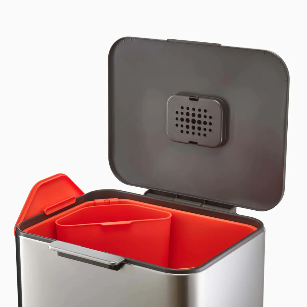 Thùng rác phân loại và khử mùi 3 ngăn Joseph Joseph Totem Max 60L (Ssteel) 30060