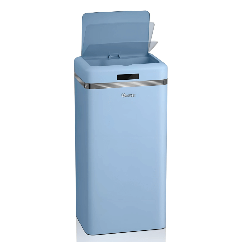 Thùng rác cảm ứng 45L SWAN màu xanh Blue