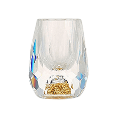 Bộ chén rượu pha lê mắt trâu vàng 24k