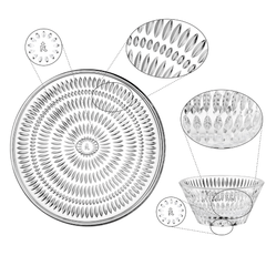 Set 3 bát và đĩa pha lê NACHTMANN Ethno 105766 11cm và 22cm