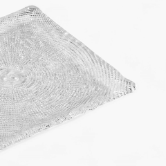 Đĩa vuông Diamante trắng 31.5cm IVV