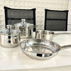 Bộ nồi WMF Diadem Plus 4 món kèm quánh và chảo thép WMF 24cm