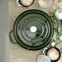 Nồi tròn STAUB Cocotte B-GR 22cm màu xanh lá