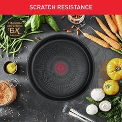 Set 3 chảo chống dính TEFAL 18 + 26 + 26cm Ingenio Unlimited L7819022 cán rời màu đen