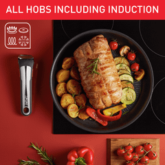 Set 3 chảo chống dính TEFAL 18 + 26 + 26cm Ingenio Unlimited L7819022 cán rời màu đen