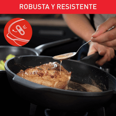 Chảo đúc cao cấp Tefal Robusto có miệng rót 22cm E2490344