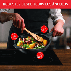 Chảo đúc cao cấp Tefal Robusto có miệng rót 22cm E2490344