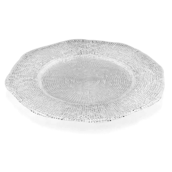 Đĩa tròn Diamante Charger trắng 34cm IVV 5529.2