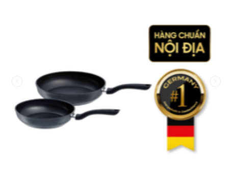 Set 2 chảo chống dính Fissler 24 + 28cm made in Italy nội địa Đức