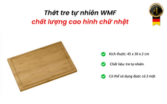 Thớt tre tự nhiên chất lượng cao hình chữ nhật WMF Bambus 45 x 30 x 2 cm