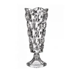 Lọ hoa chân đế Bohemia Samba trắng Treasury 40cm